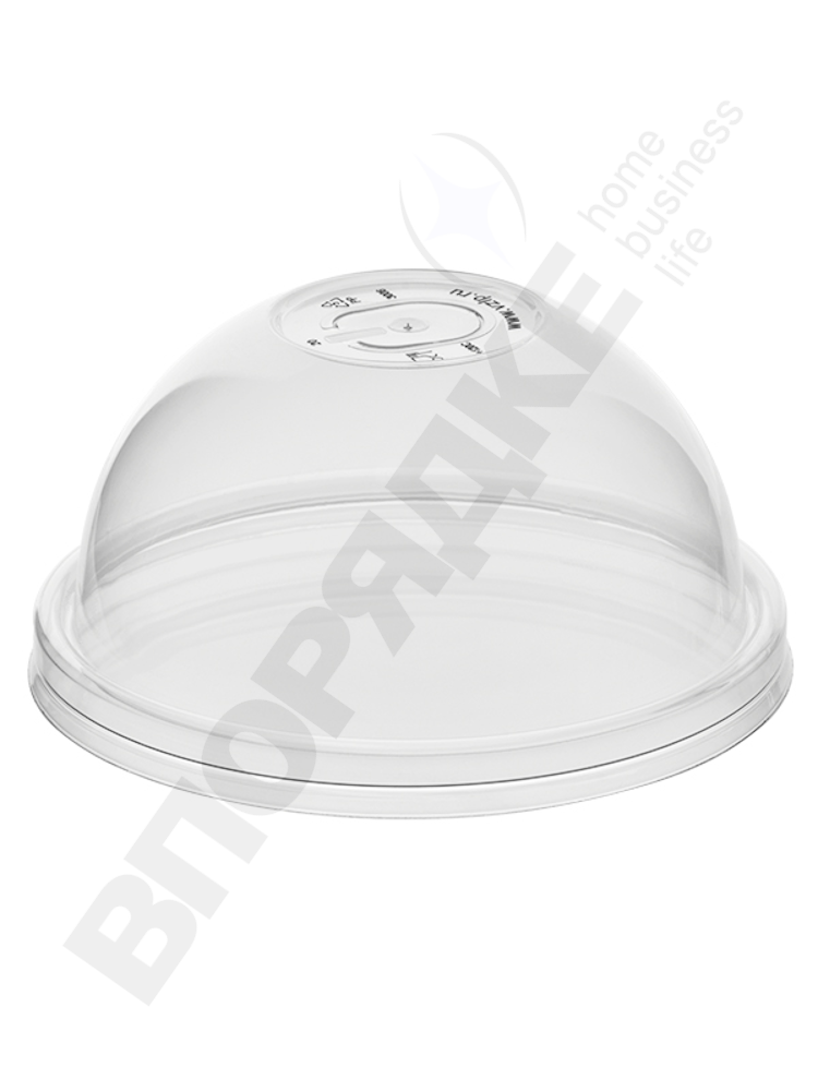 Крышка д/стакана купольная "Bubble Cup" ВЗЛП ПЭТ с отверстием d-90мм арт.3006П 50шт/уп